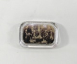 Vintage Clear Glass Paper Weight with Old Baseball Team (KC) Photo.  2-3/4