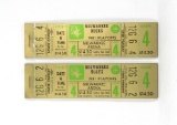 (2) 1981 Milwaukee Bucks Playoff Ticket Books. At The Milwaukee Arena.  Onl