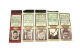 (5) 1930's Chicago Bears Used Matchbook Covers