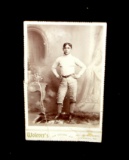 1897 Purdue University Football photo Card of J.W. Esterline - Fullback.  4