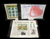 (3) 1976 Paper Place Mats Commemorating The 1967 Green Bay Packers, 1976 Gr