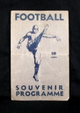 1933 Football Souvenir Programme Freeport Municiple Stadium. A one Sheet pr