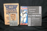 (4) 1930's Sports Books T.S. Andrews World Sporting Annual 1934, NCAA Footb