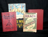 (4) Early 1900's Baseball Books The Reach Official American Baseball Guide