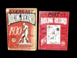 (2) 1930's Boxing Books Everlast Boxing Records 1930, Post Boxing Record Sp
