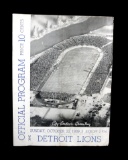 1939 Detroit Lions Official Game Program vs The Green Bay Packers Sunday Oc