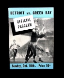 1943 Green Bay Packers Official Game Program Detroit Lions vs Green Bay Pac