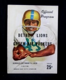 1958 Green Bay Packers Official Game Program Detroit Lions vs Green Bay Pac