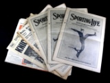 Group of (6) vintage Newspapers/Publications: (3) 1915 Sporting Life; 1964