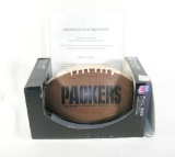 Green Bay Packer Football Autographed by Jordy Nelson.  With COA from Title