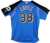 Luis Lopez Spring Training Game Used New York Mets Jersey. With Steiner COA