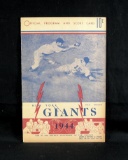1944 New York Giants Official Program and Score Card vs Brooklyn Dodgers. H
