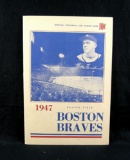 1947 Boston Braves Official Program and Score Card vs New York Giants. Has
