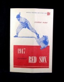 1947 Boston Red Sox Official Program and Score Card vs Chicago White Sox. H