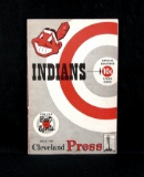 1952 Cleveland Indians Official Score Card vs New York Yankees. Has Been Sc