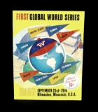 1955 First Global World Series Baseball Game Program Held in Milwaukee Wisc