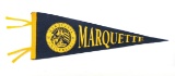 1950s Marquette University Felt Pennant. Excellent Condition.   8-1/4