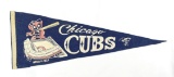 1960s Chicago Cubs Wrigley Field Stadium Pennant. Has Small Tear and Dried