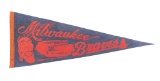 1950s Milwaukee Braves Pennant. Very Good/Excellent Condition. 11