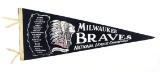 1950s Milwaukee Braves National League Pennant. Very Good/Excellent Conditi