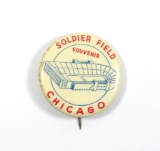 1930s Soldier Field Chicago Souvenir Button.  1-3/4