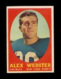 1958 Topps Football Card #30 Alwex Webster New York Giants. EX/MT to NM Con