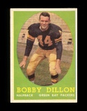 1958 Topps Football Card #32 Bobby Dillon Green Bay Packers. EX/MT to NM Co