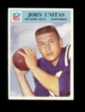 1966 Philadelphia Football Card #24 Hall of Famer John Unitas Baltimore Col