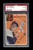 1954 Topps  Baseball Card #1 Hall of Famer Ted Williams Boston Red Sox. Gra