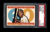 1960 Topps Baseball Card #566 All Star Hall of Famer Hank Aaron Milwaukee B