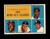 1961 Topps Baseball Card #43 NL 1960 Home Run Leaders Aaron-Mathews-Boyer-B