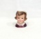 1950s-60s Enesco E4090 Young Girl Head Vase. 3-5/8