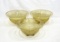 (3) 1930s Fedreal Glass Co. Golden Glow Pattern Mixing/Serving Bowls. Two a
