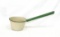 Vintage 1940s Enamel Ware Long Handled Green & Cream Water Dipper. 14