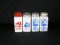 (4) Misc. Assorted Vintage McKee Milk Glass Salt and Pepper Shakers. 3-3/8