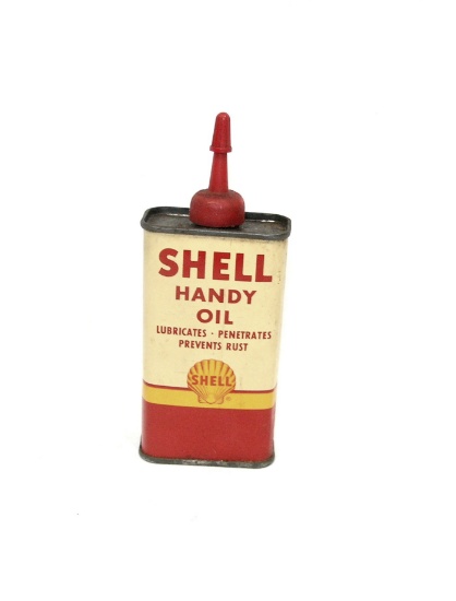 1950s "Shell Handy Oil" Oil Can used for household appliances, guns, etc.