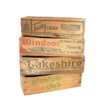 (4) Early Century Wood Cheese Boxes Windsor Pimiento Manitowoc WI, Lakeshir
