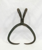 Early Century Ice tongs. Jaws fully opened are 13-3/4