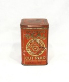 Vintage Patterson's SEAL CUT PLUG Tobacco Tin. Hinged Lid. 