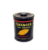 Vintage Granger Rought Cut Pipe Tobacco Tin. Has Pointer Dog 