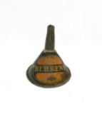 Behren's Metal Mini Funnel with original paper label. 2-1/4