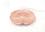 1940s-50s Lu-Ray Pastels USA #739 Pink Divided Candy/Nut Serving Dish. No C