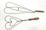 (2) Vintage Wire Rug Beaters with Wood Handles. 15