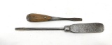 (2) Vintage Screw Drivers: Marked German with wood Handle Panels 5