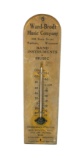 Vintage Wooden Advertising Thermometer.  Ward-Brodt Music Company Madison W