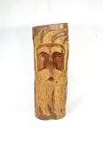 Hand Crafted Wooden Wizard Face Red Cedar Wood Carving By Retiring Master C