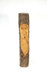 Hand Crafted Wooden Wizard Face (Wood Unknown) Carving By Retiring Master C