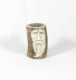 Hand Crafted Elk Antler Wizard Face Toothpick Holder Carving By Retiring Ma