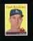 1958 Topps Baseball Card #258 Carl Erskine Los Angeles Dodgers. EX to EX-MT