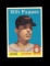 1958 Topps ROOKIE Baseball Card #457 Rookie Milt Pappas Baltimore Orioles.